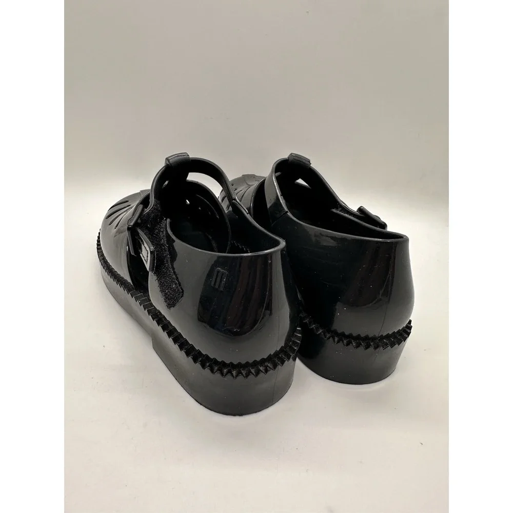 Mini Melissa Aranha 79/16 Black Jelly Sandals‎ Fisherman Mary Jane Toddler 11